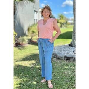 NEW CHARLIE B farmers market pant in blue